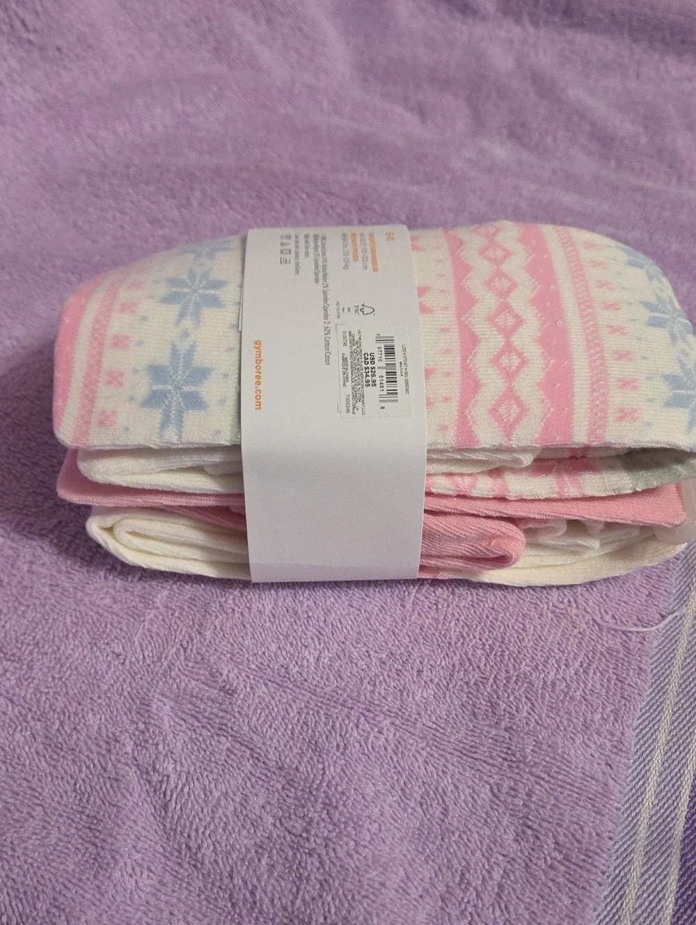 Gymboree 2 Pack Winter Tights Girls Size 6-8